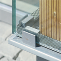 glass wood connection